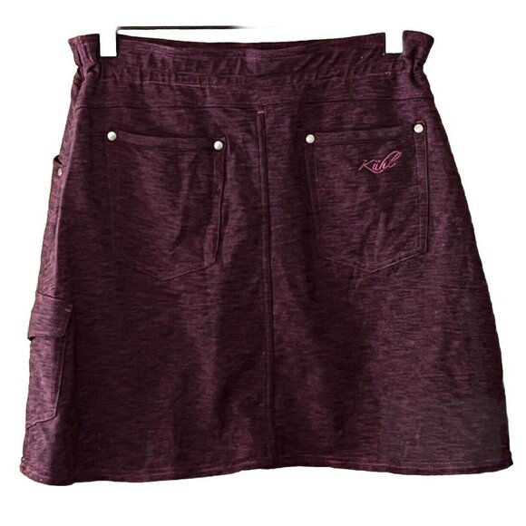Kuhl Mova Women's Small Heathered Plum Pink Lined Cargo Skort Waist 28" - Picture 3 of 7